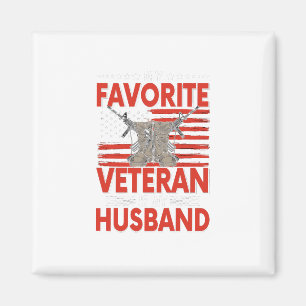 my favourite veteran is my husband magnet