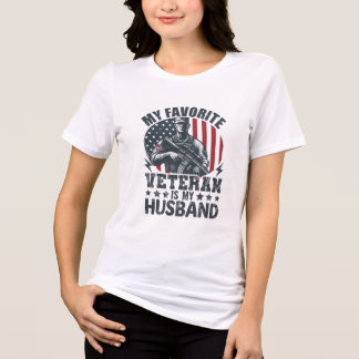 My Favourite Veteran Is My Husband Tri-Blend Shirt