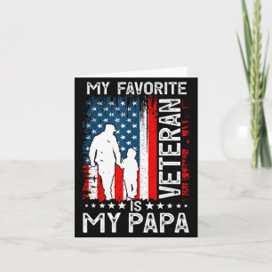 My Favourite Veteran Is My Papa Grandpa Thank You Card