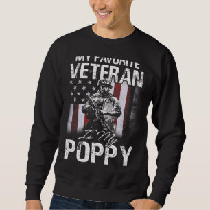 My Favourite Veteran Is My Poppy Usa Flag Sweatshirt