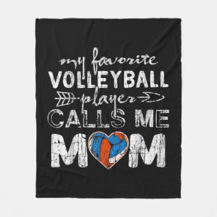 My Favourite volleyball Player Calls Me Mum Fun Mu Fleece Blanket