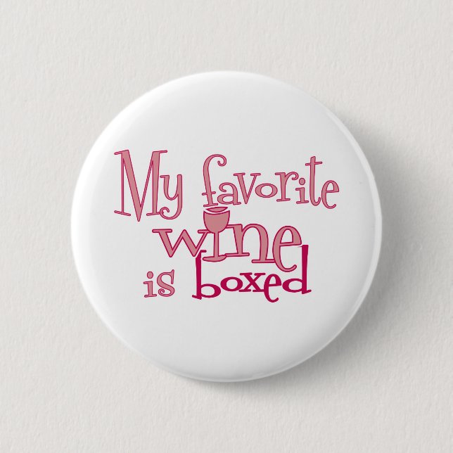 My favourite wine is boxed 6 cm round badge (Front)