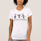 My Favourite Workout Wine Corkscrew Opener Humour T-Shirt (Front)