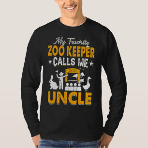 My Favourite Zoo Keeper Calls Me Uncle Animals  Pa T-Shirt