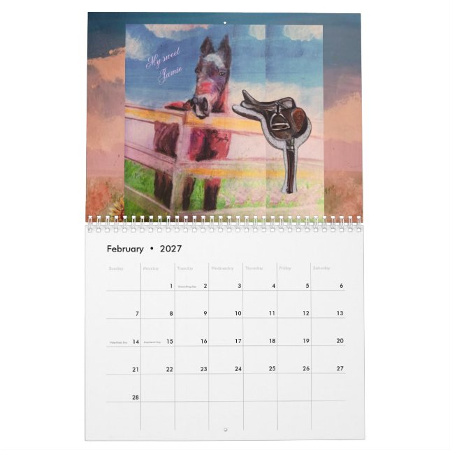 My favourites calendar (Feb 2027)