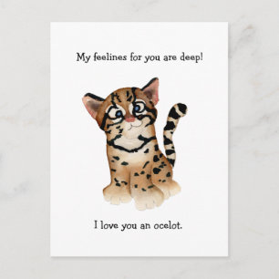 My Feelines Are Deep Ocelot Card