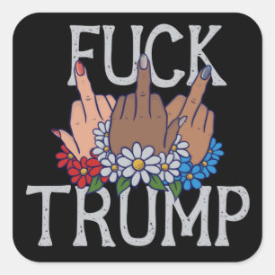 My Feelings on Donald Trump United we Stand Square Sticker