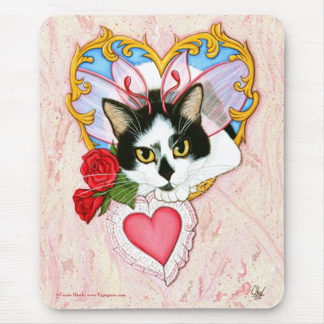 My Feline Valentine Cat Mousepad (Front)