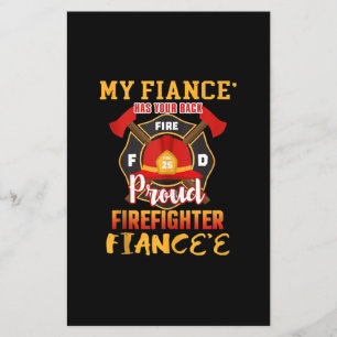My Fiance Has Your Back Proud Firefighter Fiancee Flyer