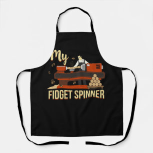 My Fidget Spinner Funny Lathe Woodturning Vintage  Apron