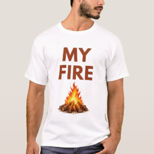 My Fire Minimal Flame Mens T Shirt