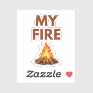 My Fire Minimal Flame Vinyl Sticker