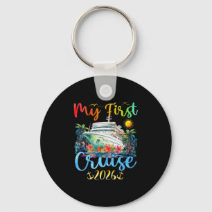 My First 2026 Cruise Trip Kids Vacation Matching F Key Ring