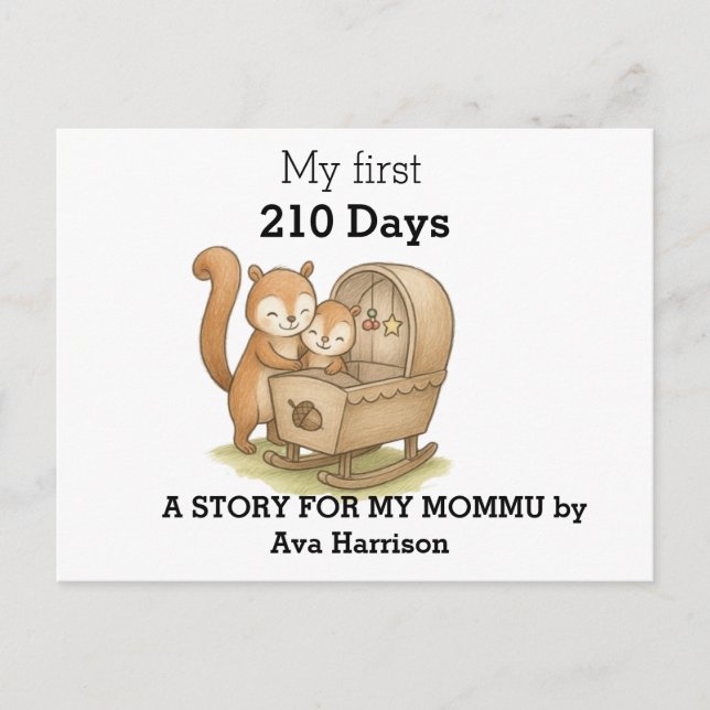 My First 210 Days – Personalised Baby Memory Postcard (Front)