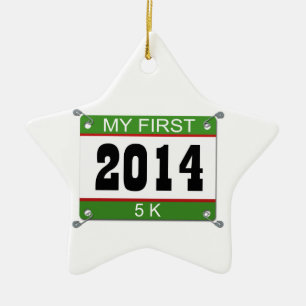My First 5K - 2014 Ceramic Tree Decoration