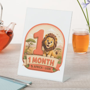 My First Adventure – 1 Month Baby Milestone Little Pedestal Sign