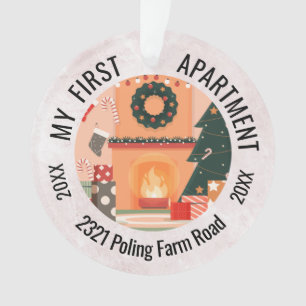 My First Apartment 2021 Custom Address Ornament