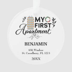 My First Apartment 2025 Personalised Gift Ornament