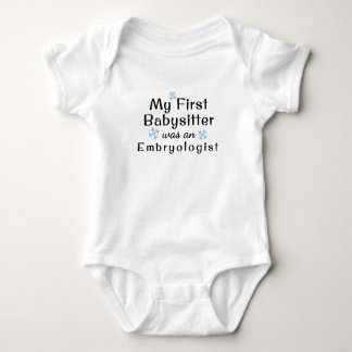 My First Babysitter Was An Embryologist Snowflake Baby Bodysuit
