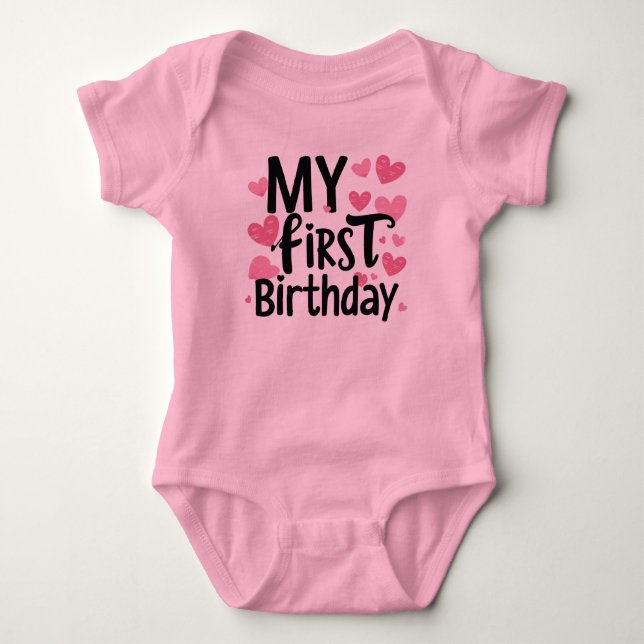 my first birthday bodysuit for newborn (Front)