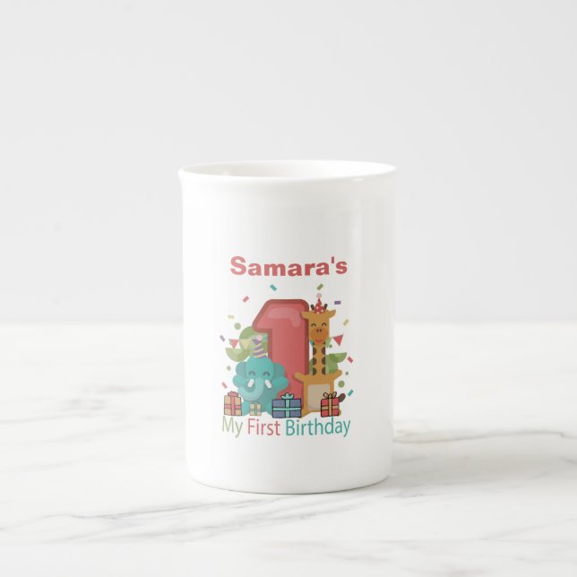 My First Birthday  Bone China Mug (Front)