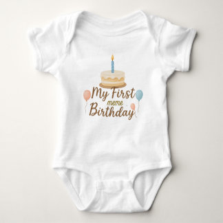 My First Birthday Custom Baby Bodysuit