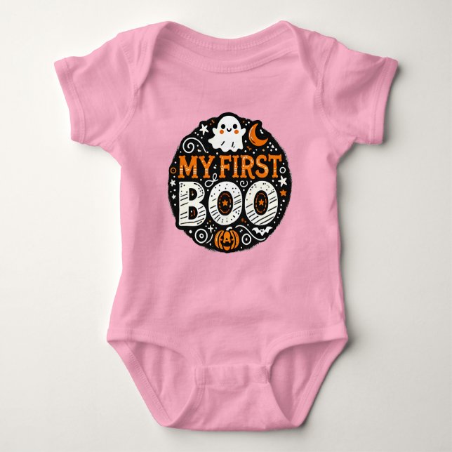 My First Boo Halloween Baby Bodysuit (Front)