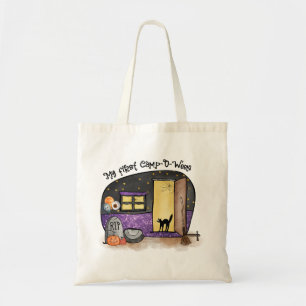 My First Camp-O-Ween – Spooky Black Cat Tote Bag