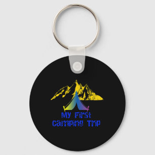 My First Camping Trip Adventure Hiking Camp Tent  Key Ring