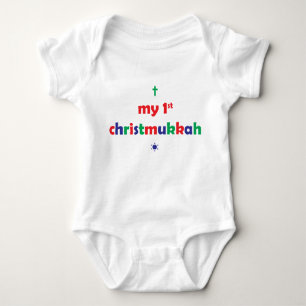 my first chistmukkah baby bodysuit