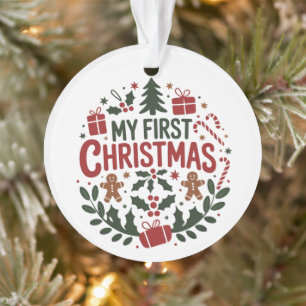 My First Christmas 1st Xmas Family Matching Baby  Ornament