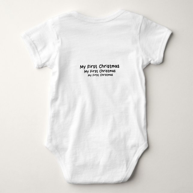My First Christmas - 3Months Old Baby Bodysuit (Back)