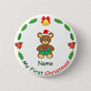 My First Christmas 6 Cm Round Badge