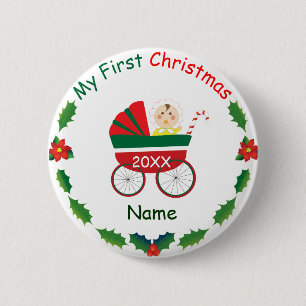 My First Christmas 6 Cm Round Badge