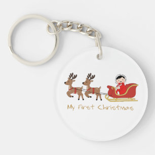 My First Christmas Acrylic Keychain