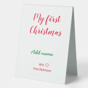 My first Christmas add name family name with love