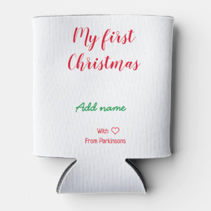 My first Christmas add name family name with love Can Cooler