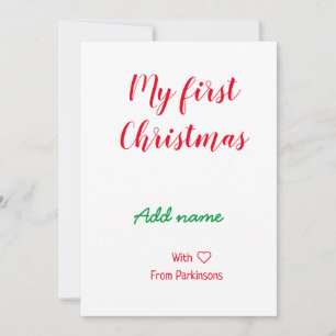 My first Christmas add name family name with love  Invitation