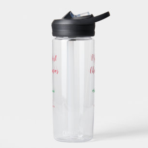 My first Christmas add name family name with love  Water Bottle