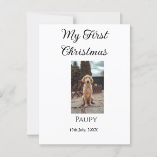 My first Christmas add pet name dog cat year photo Postcard