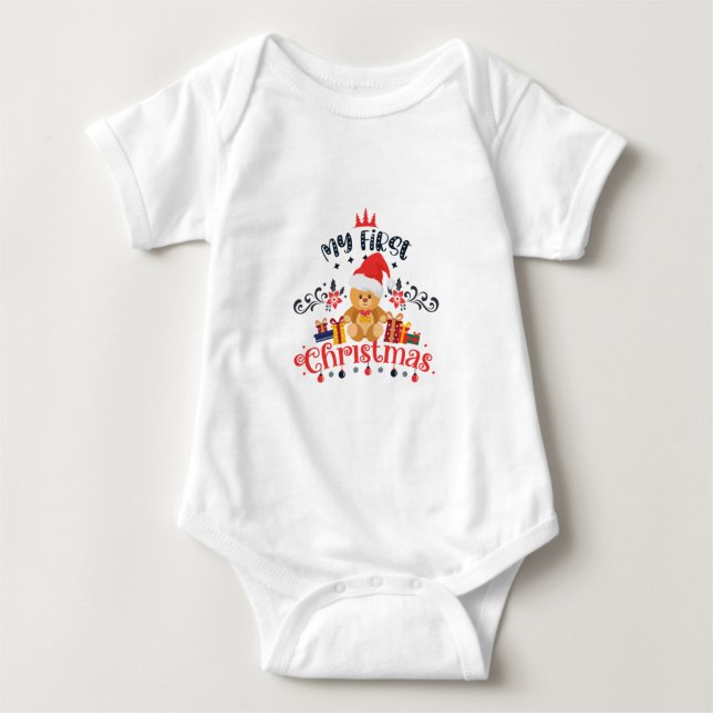 My first Christmas  Apron Baby Bodysuit (Creator Uploaded)