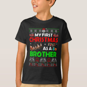 My First Christmas As A Brother Pregnancy Ugly Xma T-Shirt