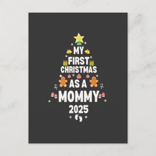 My First Christmas as a Mummy 2025 Xmas Announcement Postcard