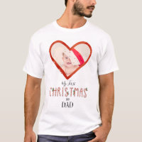 My First Christmas As Dad Love Heart Baby Photo