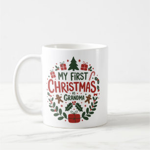My First Christmas As Grandma Family Matching Coffee Mug