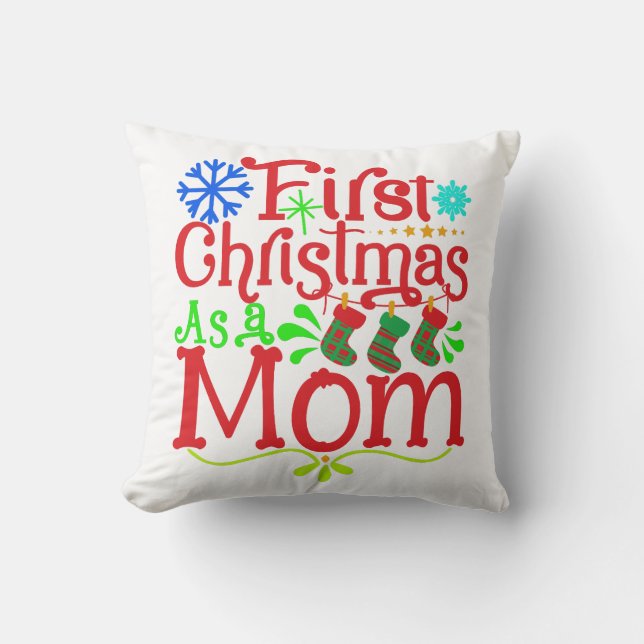 My First Christmas as Mum Cushion (Front)