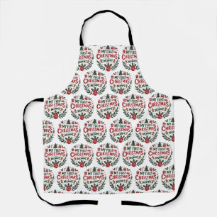 My First Christmas As Mummy Family Matching Mum Apron