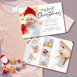 My First Christmas Baby 6 Photo Holiday Card
