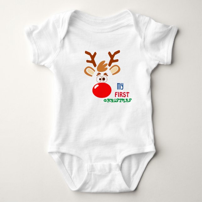 My first Christmas Baby Bodysuit  (Front)
