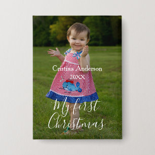 my first Christmas baby girl photo name year simpl
